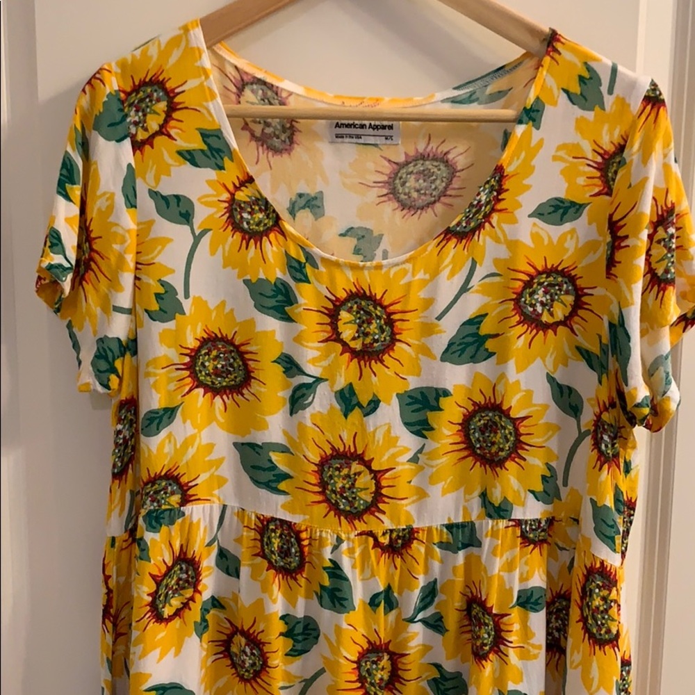 American Apparel sunflower printed dress